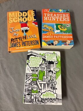 James Patterson Middle School & Treasure Hunters Kids Book Bundle